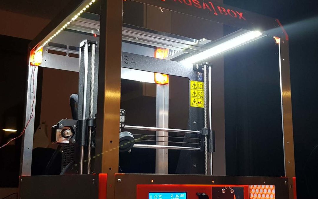 Prusa box enclosure with lights